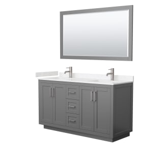 A thumbnail of the Wyndham Collection WCF2929-60D-VCA-M58 Dark Gray / Carrara Cultured Marble Top / Brushed Nickel Hardware