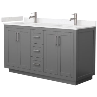 A thumbnail of the Wyndham Collection WCF2929-60D-VCA-MXX Dark Gray / Carrara Cultured Marble Top / Brushed Nickel Hardware