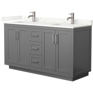 A thumbnail of the Wyndham Collection WCF292960D-QTZ-UNSMXX Dark Gray / Giotto Quartz Top / Brushed Nickel Hardware