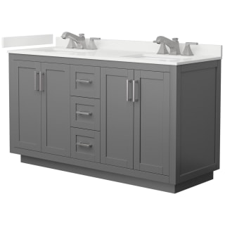 A thumbnail of the Wyndham Collection WCF292960D-QTZ-US3MXX Dark Gray / White Quartz Top / Brushed Nickel Hardware