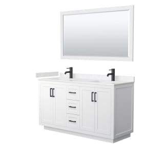 A thumbnail of the Wyndham Collection WCF2929-60D-VCA-M58 White / Carrara Cultured Marble Top / Matte Black Hardware