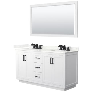 A thumbnail of the Wyndham Collection WCF292960D-QTZ-US3M58 White / Giotto Quartz Top / Matte Black Hardware