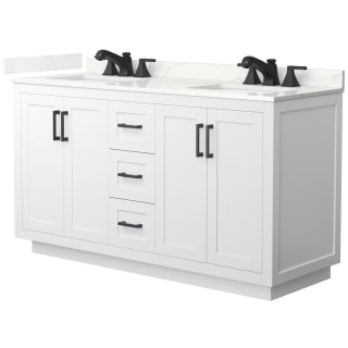 A thumbnail of the Wyndham Collection WCF292960D-QTZ-US3MXX White / Giotto Quartz Top / Matte Black Hardware