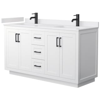 A thumbnail of the Wyndham Collection WCF2929-60D-VCA-MXX White / White Cultured Marble Top / Matte Black Hardware
