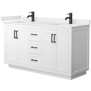 A thumbnail of the Wyndham Collection WCF292960D-QTZ-UNSMXX White / White Quartz Top / Matte Black Hardware