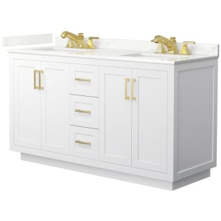 A thumbnail of the Wyndham Collection WCF292960D-QTZ-US3MXX White / Giotto Quartz Top / Brushed Gold Hardware