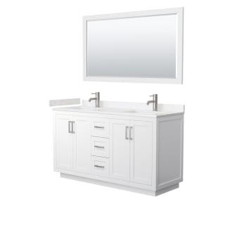 A thumbnail of the Wyndham Collection WCF2929-60D-VCA-M58 White / Carrara Cultured Marble Top / Brushed Nickel Hardware