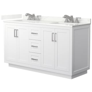 A thumbnail of the Wyndham Collection WCF292960D-QTZ-US3MXX White / Giotto Quartz Top / Brushed Nickel Hardware