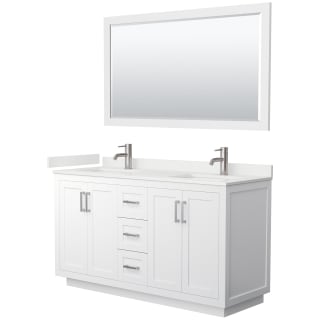 A thumbnail of the Wyndham Collection WCF292960D-QTZ-UNSM58 White / White Quartz Top / Brushed Nickel Hardware
