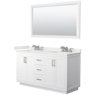 A thumbnail of the Wyndham Collection WCF292960D-QTZ-US3M58 White / White Quartz Top / Brushed Nickel Hardware