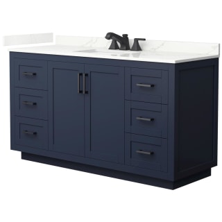 A thumbnail of the Wyndham Collection WCF292960S-QTZ-US3MXX Dark Blue / Giotto Quartz Top / Matte Black Hardware