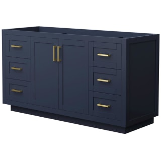 A thumbnail of the Wyndham Collection WCF2929-60S-CX-MXX Dark Blue / Brushed Gold Hardware