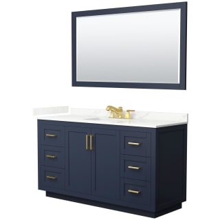 A thumbnail of the Wyndham Collection WCF292960S-QTZ-US3M58 Dark Blue / Giotto Quartz Top / Brushed Gold Hardware