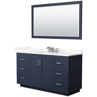 A thumbnail of the Wyndham Collection WCF292960S-QTZ-US3M58 Dark Blue / Giotto Quartz Top / Brushed Nickel Hardware