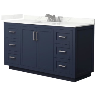 A thumbnail of the Wyndham Collection WCF292960S-QTZ-US3MXX Dark Blue / Giotto Quartz Top / Brushed Nickel Hardware