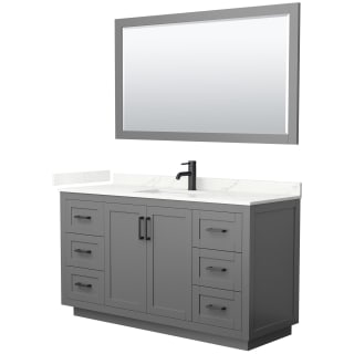 A thumbnail of the Wyndham Collection WCF292960S-QTZ-UNSM58 Dark Gray / Giotto Quartz Top / Matte Black Hardware