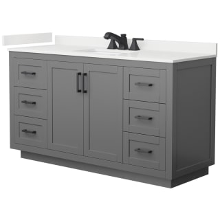 A thumbnail of the Wyndham Collection WCF292960S-QTZ-US3MXX Dark Gray / White Quartz Top / Matte Black Hardware