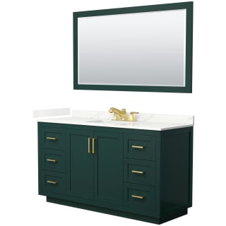 A thumbnail of the Wyndham Collection WCF292960S-QTZ-US3M58 Green / Giotto Quartz Top / Brushed Gold Hardware