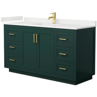 A thumbnail of the Wyndham Collection WCF292960S-QTZ-UNSMXX Green / White Quartz Top / Brushed Gold Hardware