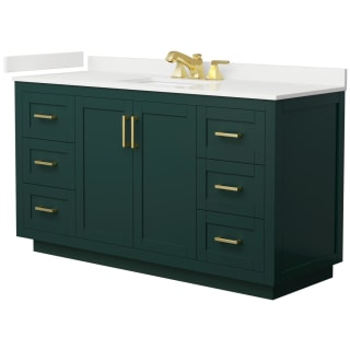 A thumbnail of the Wyndham Collection WCF292960S-QTZ-US3MXX Green / White Quartz Top / Brushed Gold Hardware