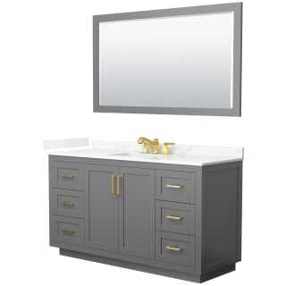 A thumbnail of the Wyndham Collection WCF292960S-QTZ-US3M58 Dark Gray / Giotto Quartz Top / Brushed Gold Hardware