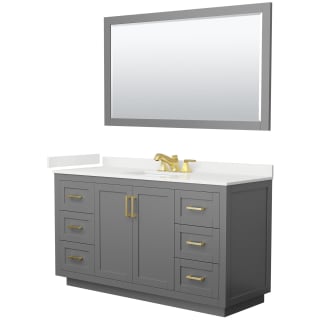 A thumbnail of the Wyndham Collection WCF292960S-QTZ-US3M58 Dark Gray / White Quartz Top / Brushed Gold Hardware