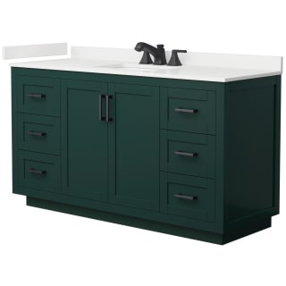 A thumbnail of the Wyndham Collection WCF292960S-QTZ-US3MXX Green / White Quartz Top / Matte Black Hardware