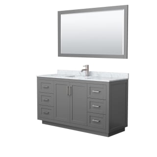 A thumbnail of the Wyndham Collection WCF2929-60S-NAT-M58 Dark Gray / White Carrara Marble Top / Brushed Nickel Hardware
