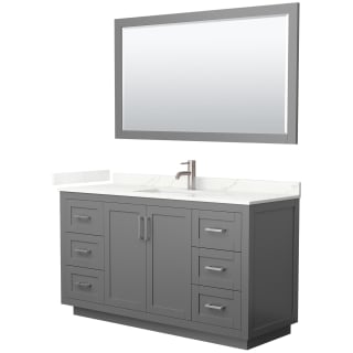 A thumbnail of the Wyndham Collection WCF292960S-QTZ-UNSM58 Dark Gray / Giotto Quartz Top / Brushed Nickel Hardware