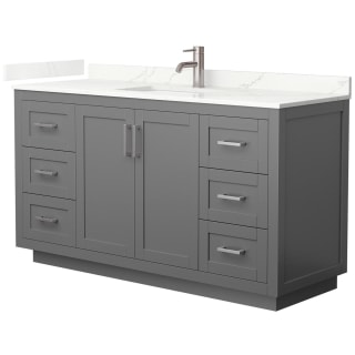 A thumbnail of the Wyndham Collection WCF292960S-QTZ-UNSMXX Dark Gray / Giotto Quartz Top / Brushed Nickel Hardware