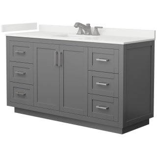 A thumbnail of the Wyndham Collection WCF292960S-QTZ-US3MXX Dark Gray / White Quartz Top / Brushed Nickel Hardware