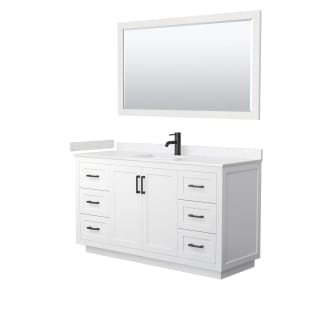 A thumbnail of the Wyndham Collection WCF2929-60S-VCA-M58 White / Carrara Cultured Marble Top / Matte Black Hardware