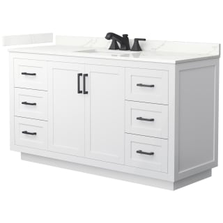 A thumbnail of the Wyndham Collection WCF292960S-QTZ-US3MXX White / Giotto Quartz Top / Matte Black Hardware