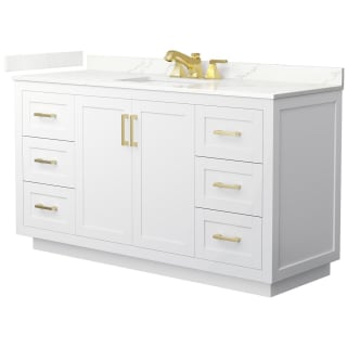 A thumbnail of the Wyndham Collection WCF292960S-QTZ-US3MXX White / Giotto Quartz Top / Brushed Gold Hardware
