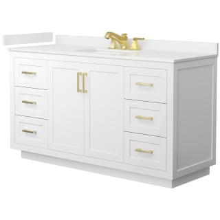 A thumbnail of the Wyndham Collection WCF292960S-QTZ-US3MXX White / White Quartz Top / Brushed Gold Hardware