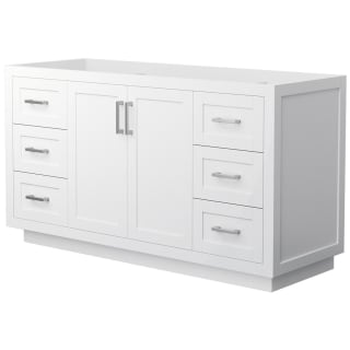A thumbnail of the Wyndham Collection WCF2929-60S-CX-MXX White / Brushed Nickel Hardware