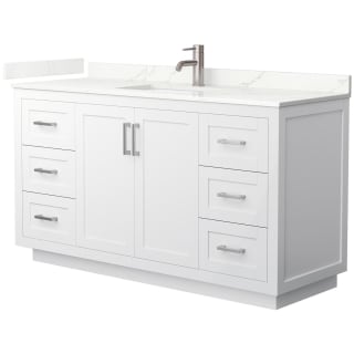 A thumbnail of the Wyndham Collection WCF292960S-QTZ-UNSMXX White / Giotto Quartz Top / Brushed Nickel Hardware