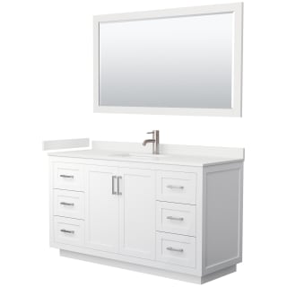 A thumbnail of the Wyndham Collection WCF292960S-QTZ-UNSM58 White / White Quartz Top / Brushed Nickel Hardware