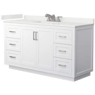 A thumbnail of the Wyndham Collection WCF292960S-QTZ-US3MXX White / White Quartz Top / Brushed Nickel Hardware