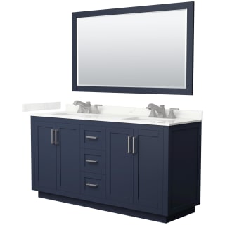 A thumbnail of the Wyndham Collection WCF292966D-QTZ-US3M58 Dark Blue / Giotto Quartz Top / Brushed Nickel Hardware