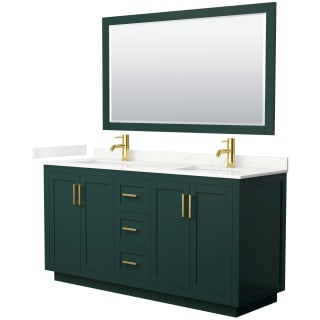 A thumbnail of the Wyndham Collection WCF292966D-QTZ-UNSM58 Green / Giotto Quartz Top / Brushed Gold Hardware