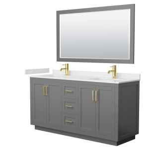 A thumbnail of the Wyndham Collection WCF2929-66D-VCA-M58 Dark Gray / Carrara Cultured Marble Top / Brushed Gold Hardware