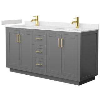 A thumbnail of the Wyndham Collection WCF2929-66D-VCA-MXX Dark Gray / Carrara Cultured Marble Top / Brushed Gold Hardware