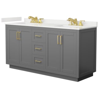 A thumbnail of the Wyndham Collection WCF292966D-QTZ-US3MXX Dark Gray / White Quartz Top / Brushed Gold Hardware