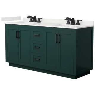 A thumbnail of the Wyndham Collection WCF292966D-QTZ-US3MXX Green / White Quartz Top / Matte Black Hardware