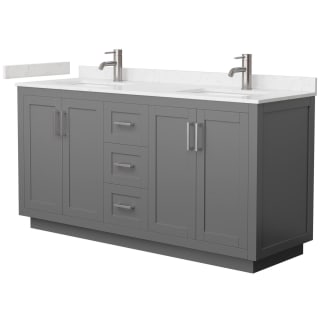 A thumbnail of the Wyndham Collection WCF2929-66D-VCA-MXX Dark Gray / Carrara Cultured Marble Top / Brushed Nickel Hardware