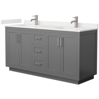 A thumbnail of the Wyndham Collection WCF292966D-QTZ-UNSMXX Dark Gray / White Quartz Top / Brushed Nickel Hardware