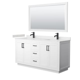 A thumbnail of the Wyndham Collection WCF2929-66D-VCA-M58 White / Carrara Cultured Marble Top / Matte Black Hardware