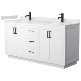 A thumbnail of the Wyndham Collection WCF2929-66D-VCA-MXX White / White Cultured Marble Top / Matte Black Hardware