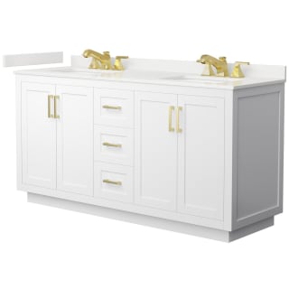 A thumbnail of the Wyndham Collection WCF292966D-QTZ-US3MXX White / White Quartz Top / Brushed Gold Hardware